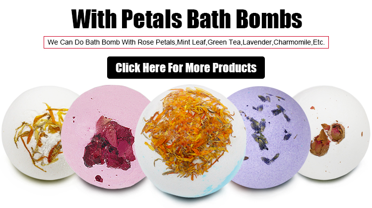 bath bomb with petals