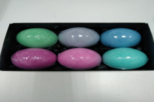 6 different colors for bath bombs
