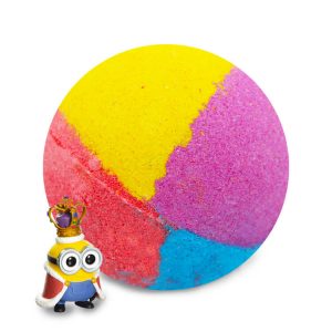 colorful bath bomb with toy