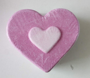 double heart bath bomb