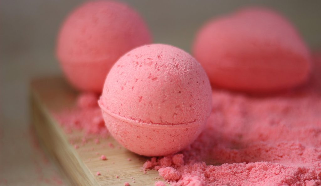 pink ball bath bomb
