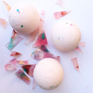 white natural bath bomb