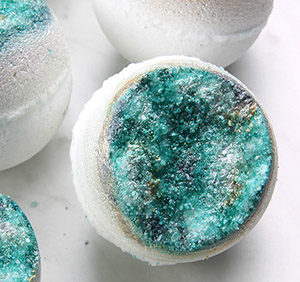 green beauty bath bombs