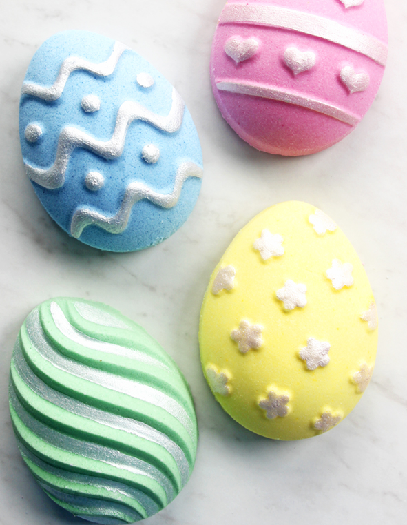 easter glitter bath bombs