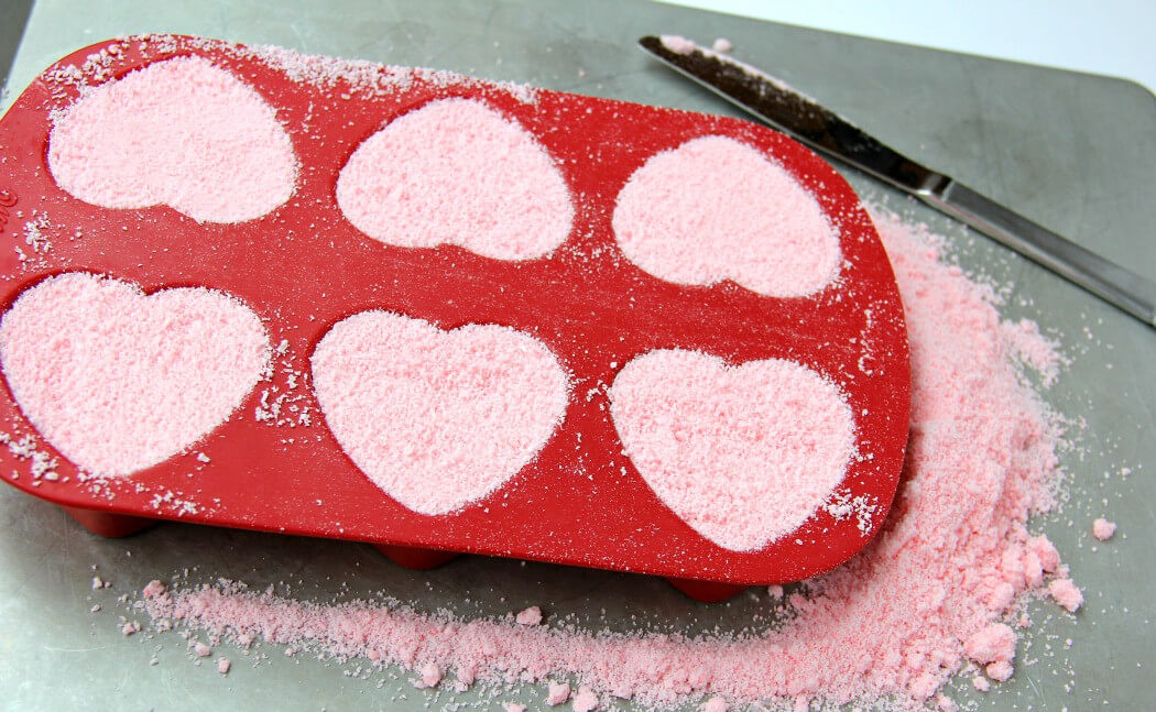 pink heart bath bombs mold